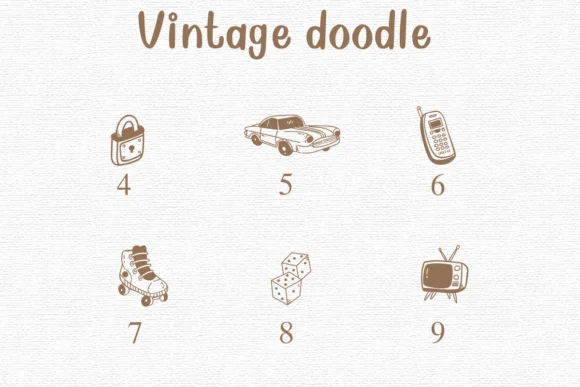 Vintage Doodle by Nongyao — Dingbats Font — thumbnail 4