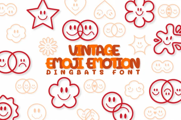 Vintage Emoji Emotion by Chonada — Dingbats Font