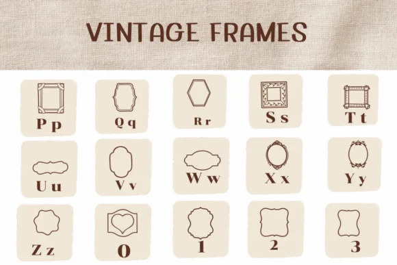 Vintage Frames by Ketsarin — Dingbats Font — thumbnail 3