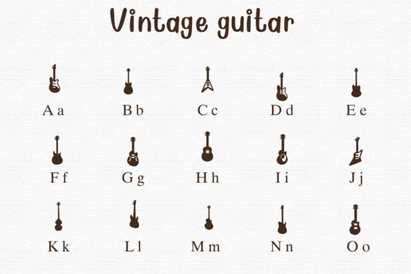 Vintage Guitar by Nongyao — Dingbats Font — thumbnail 2