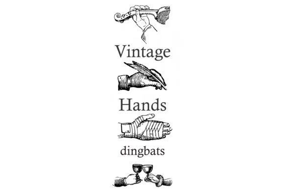 Vintage Hands by Intellecta Design — Dingbats Font