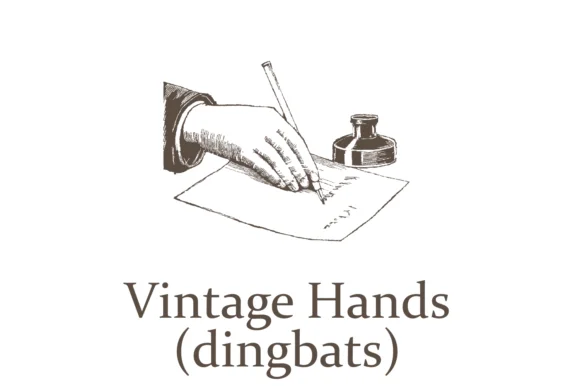 Vintage Hands by Intellecta Design — Dingbats Font