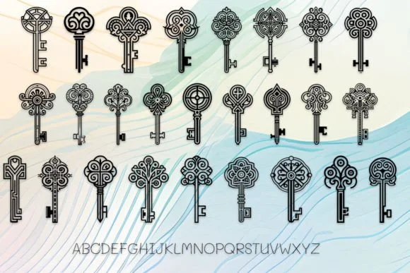 Vintage Key by MOMAT THIRTYONE — Dingbats Font — thumbnail 2