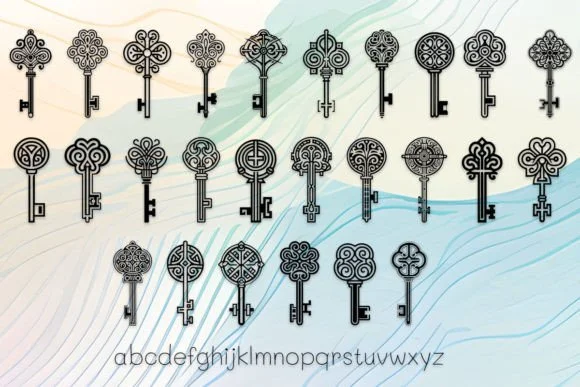 Vintage Key by MOMAT THIRTYONE — Dingbats Font — thumbnail 3