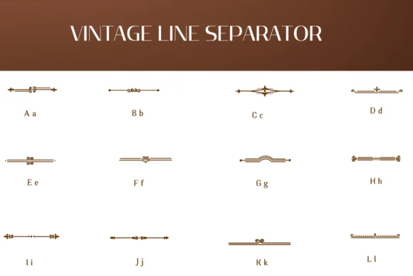 Vintage Line Separator by Heartcraft Atelier — Dingbats Font — thumbnail 2