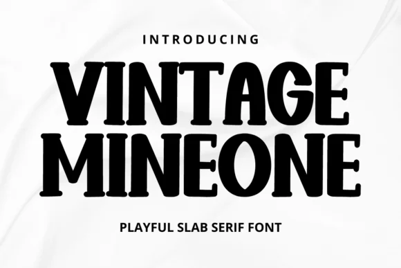 Vintage Mineone by Minimalist Eyes — Slab Serif Font