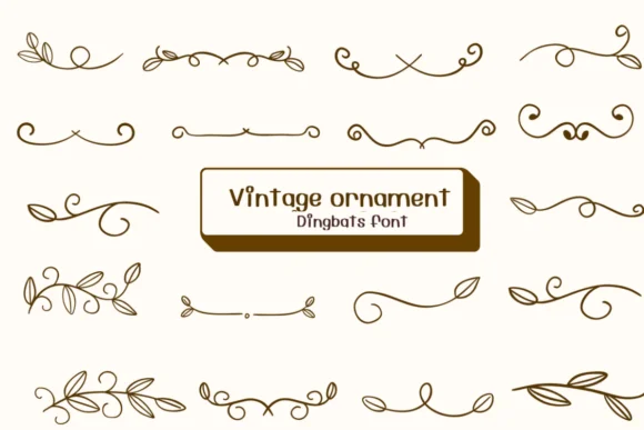 Vintage Ornament by Ketsarin — Dingbats Font
