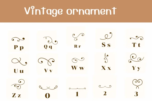 Vintage Ornament by Ketsarin — Dingbats Font — thumbnail 3