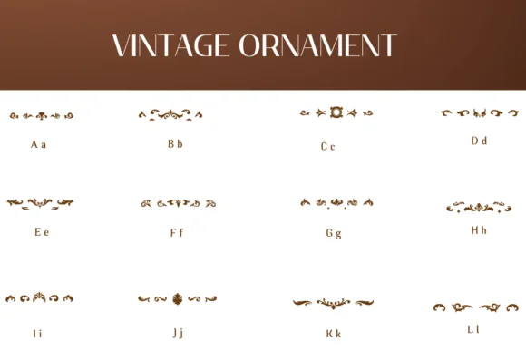 Vintage Ornament by Heartcraft Atelier — Dingbats Font — thumbnail 2