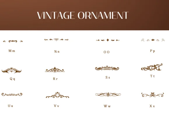 Vintage Ornament by Heartcraft Atelier — Dingbats Font — thumbnail 3