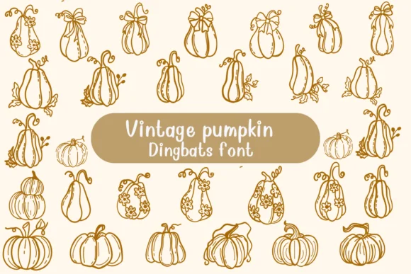 Vintage Pumpkin by Nongyao — Dingbats Font