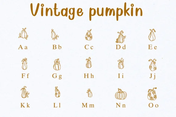 Vintage Pumpkin by Nongyao — Dingbats Font — thumbnail 2