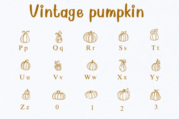 Vintage Pumpkin by Nongyao — Dingbats Font — thumbnail 3