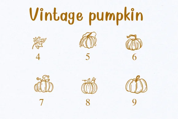 Vintage Pumpkin by Nongyao — Dingbats Font — thumbnail 4
