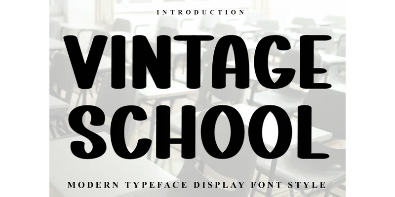 Vintage School Font by FreshTypeINK — Display Font