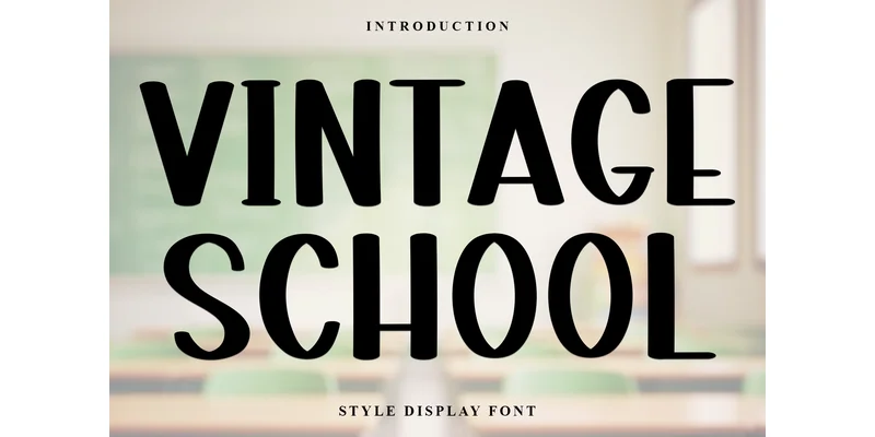 Vintage School Font by FreshTypeINK — Display Font