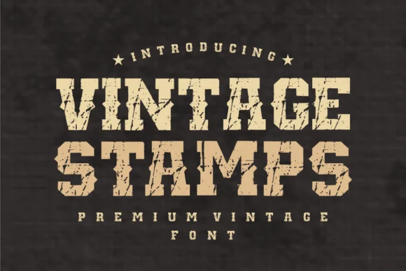 Vintage Stamps by Sahira Studio — Slab Serif Font