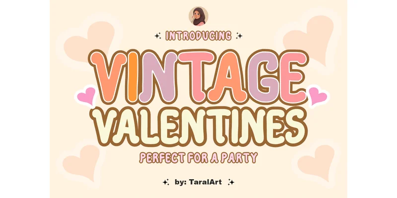 Vintage Valentines Font by TaralArt — Display Font