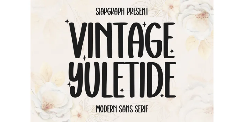 Vintage Yuletide Font by SiapGraph — Sans Serif Font