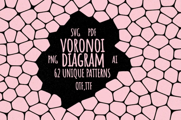 Voronoi Diagram by Minimalistartstudio — Dingbats Font