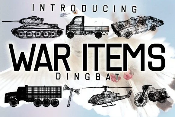 War Items by vladimirnikolic — Dingbats Font