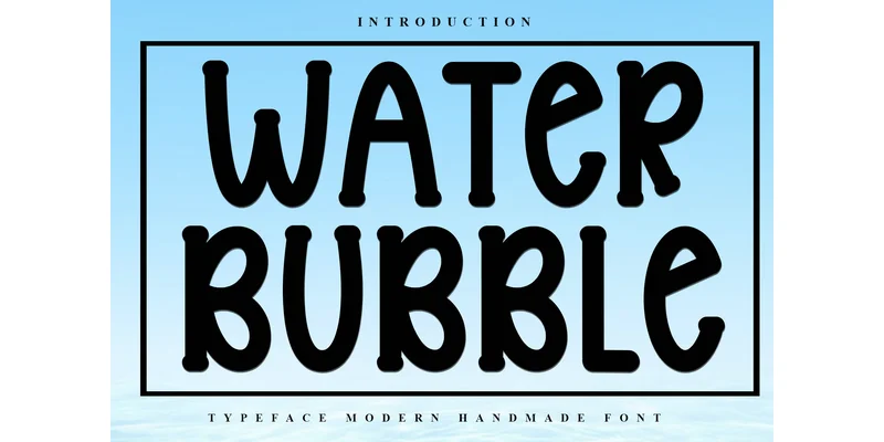 Water Bubble Font by FreshTypeINK — Display Font
