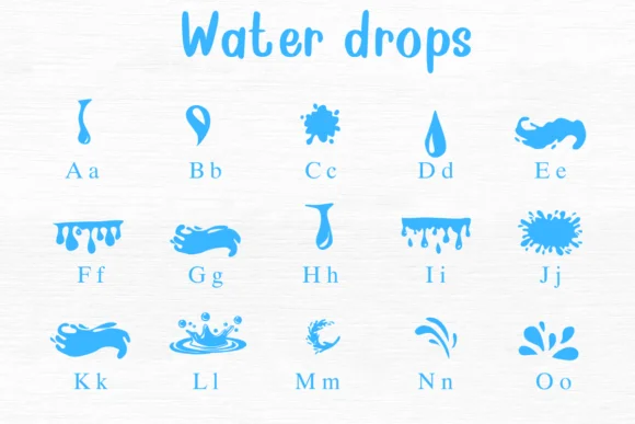 Water Drops by Nongyao — Dingbats Font — thumbnail 2