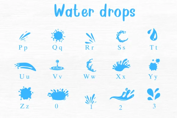 Water Drops by Nongyao — Dingbats Font — thumbnail 3