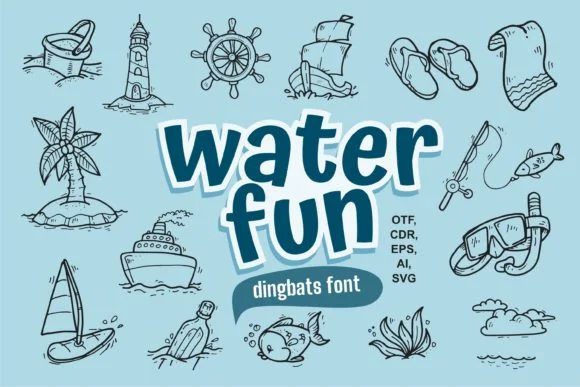 Water Fun by onoborgol — Dingbats Font