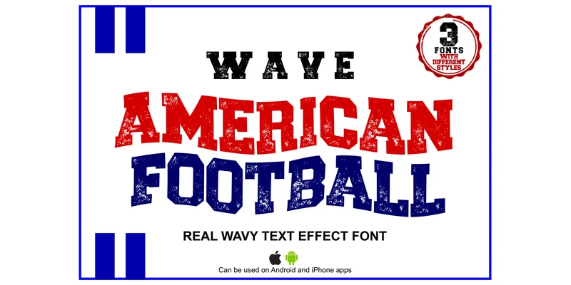 Wave American Football Font by Infontree — Display Font