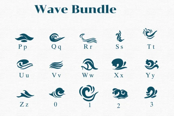 Wave Bundle by Nongyao — Dingbats Font — thumbnail 3
