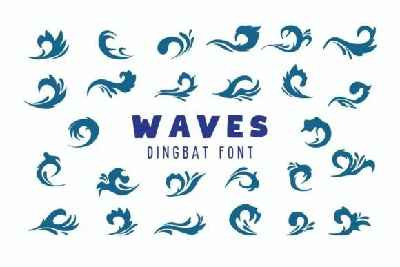 Waves by Eystore — Dingbats Font