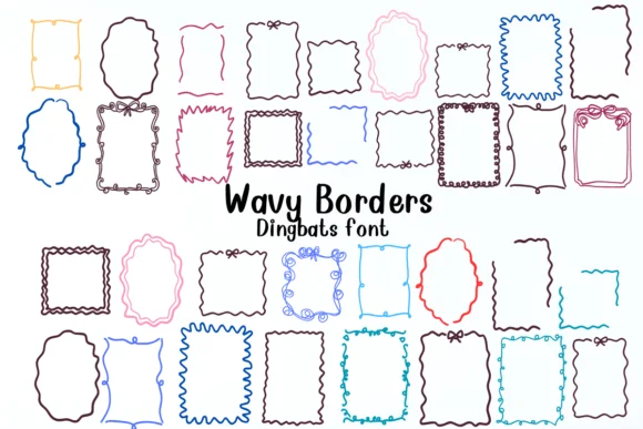 Wavy Borders by Nongyao — Dingbats Font