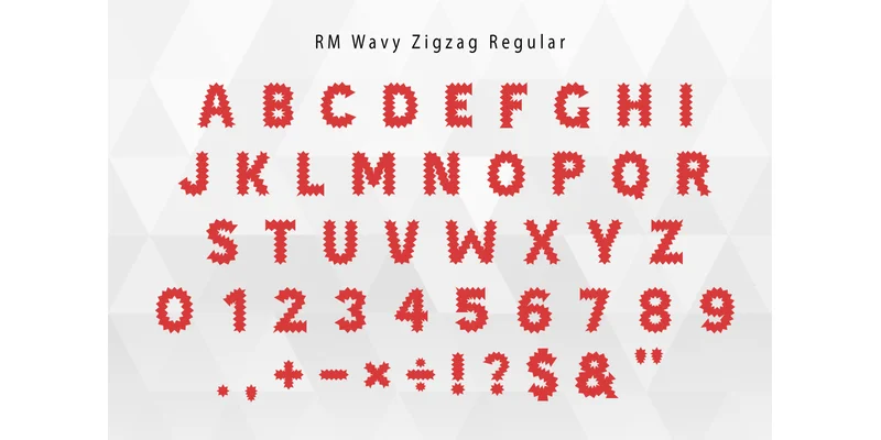 Wavy Zigzag Font by SVG Bloom — Display Font — thumbnail 2