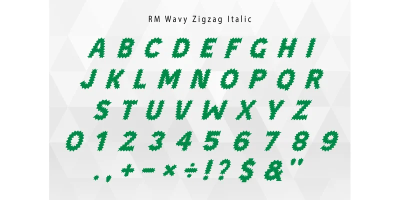 Wavy Zigzag Font by SVG Bloom — Display Font — thumbnail 3