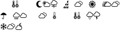 Weather Symbols by vladimirnikolic — Dingbats Font — thumbnail 5