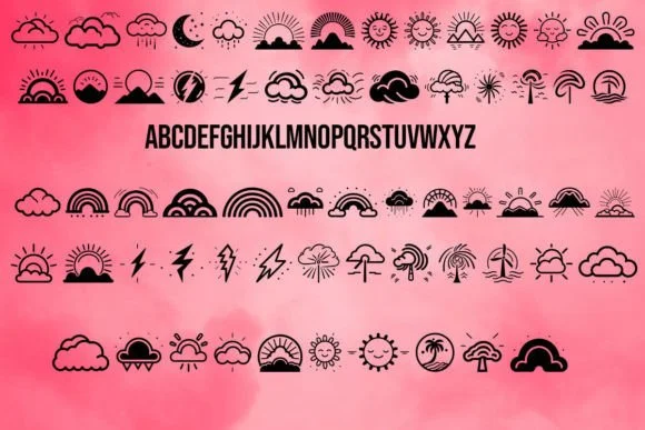 Weather Wonders by MOMAT THIRTYONE — Dingbats Font — thumbnail 2