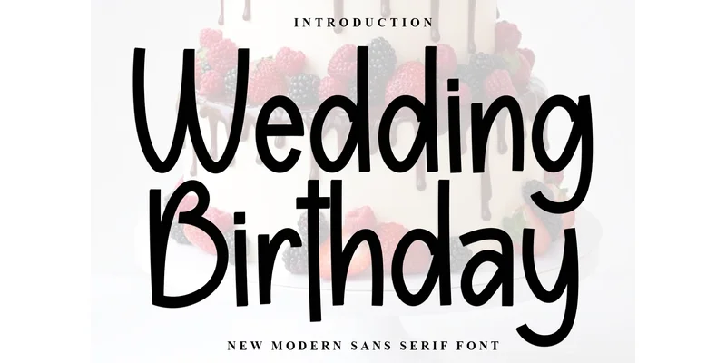 Wedding Birthday Font by FreshTypeINK — Display Font