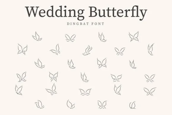 Wedding Butterfly by CraftedType Studio — Dingbats Font