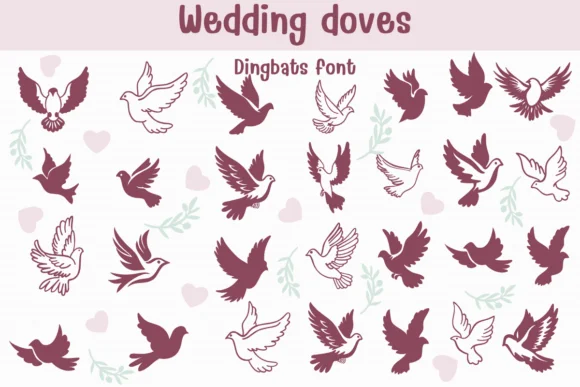 Wedding Doves by Sontaya — Dingbats Font