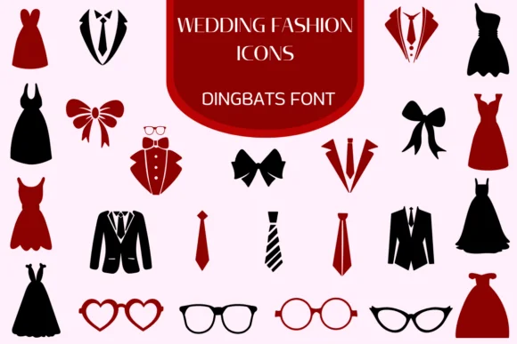 Wedding Fashion Icons by Heartcraft Atelier — Dingbats Font