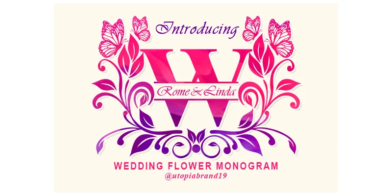 Wedding Flower Monogram Font by utopiabrand19 by utopiabrand19 — Decorative Font