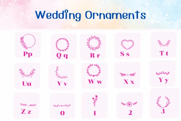 Wedding Ornaments by Ketsarin — Dingbats Font — thumbnail 3
