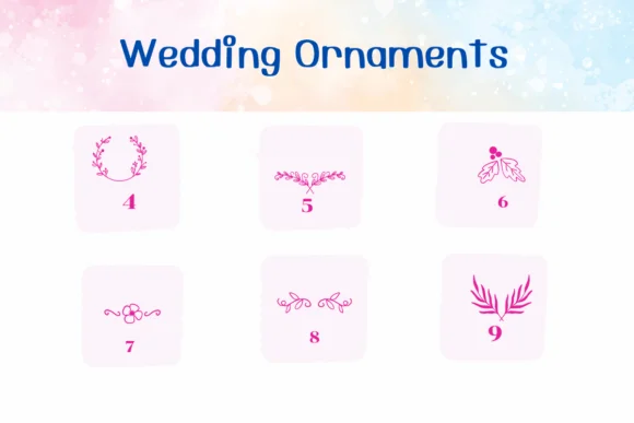Wedding Ornaments by Ketsarin — Dingbats Font — thumbnail 4