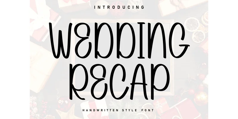 Wedding Recap Font by Berkah Shop — Display Font
