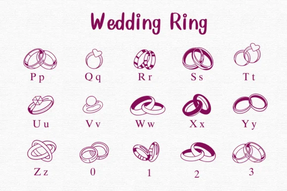 Wedding Ring by Nongyao — Dingbats Font — thumbnail 3