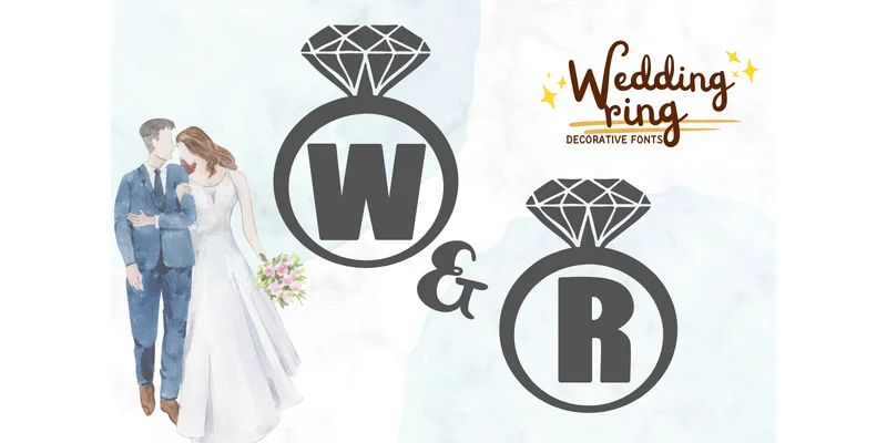 Wedding Ring Font by PraewDesigns by PraewDesigns — Decorative Font