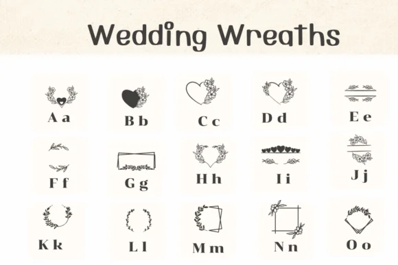 Wedding Wreaths by Ketsarin — Dingbats Font — thumbnail 2
