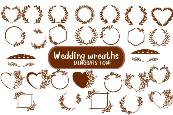 Wedding Wreaths by Nongyao — Dingbats Font