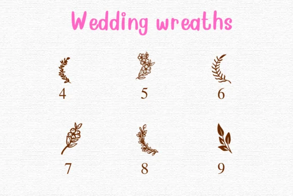 Wedding Wreaths by Nongyao — Dingbats Font — thumbnail 3